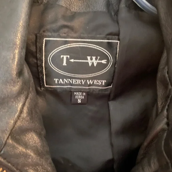 Black Leather Tannery West Jacket Size S - Picture 3 of 5